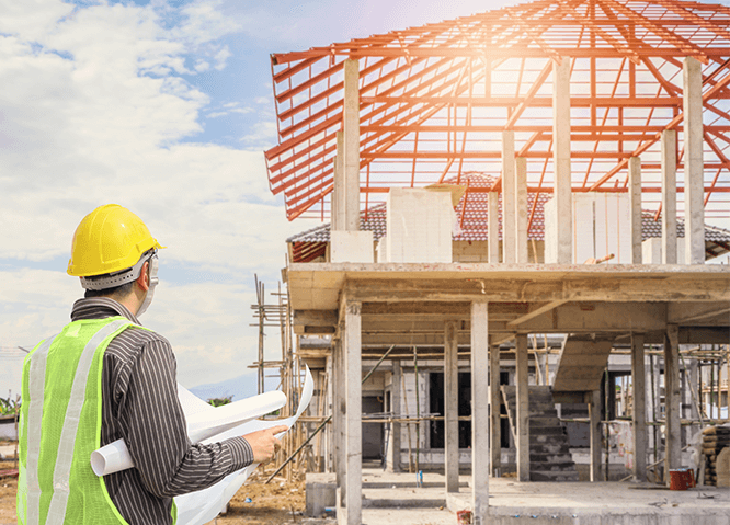 inspecting new home construction plans