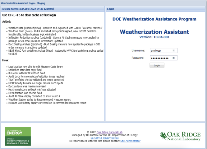 weatherization assistant waweb version 10